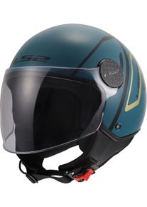 LS2 OF558 Sphere Lux II Minim, open face helmet , color: Petrol/Black/Yellow , size: S