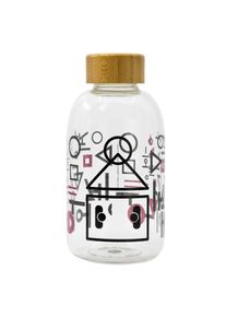 Skleněn&aacute; lahev na vodu, 620ml, Stor, Squid game