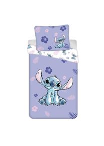 Povlečen&iacute; Jerry Fabrics Lilo and Stitch Bedding b&iacute;l&aacute; modr&aacute; 200x140 + 90x70 cm