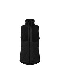 Tchibo - Ply&scaron;ov&aacute; pro&scaron;&iacute;van&aacute; vesta - pro ženy - vel. S 36/38 - barva: čern&aacute;