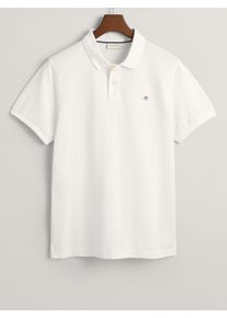 Velk&eacute; Velikosti - Gant - Piqu&eacute; poloko&scaron;ile z bavlny s v&yacute;&scaron;ivkou loga, Regular Fit - 3XL - B&iacute;l&aacute;