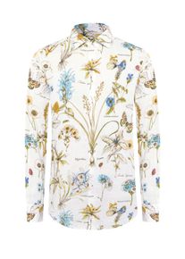 Stenstr&ouml;ms Velk&eacute; Velikosti - Stenstr&ouml;ms - Letn&iacute; lněn&aacute; ko&scaron;ile s uměleck&yacute;mi květinov&yacute;mi motivy - 5XL - B&iacute;l&aacute;