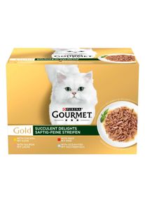 GOURMET GOLD &scaron;ťavnat&eacute; jemn&eacute; proužky mix variac&iacute; 96&times; 85 g