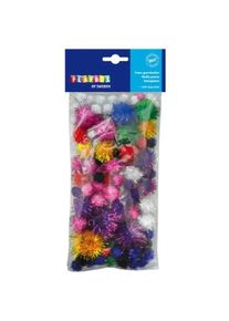 Playbox Bambulky - třpitiv&eacute; barvy - 100 ks - 2470039