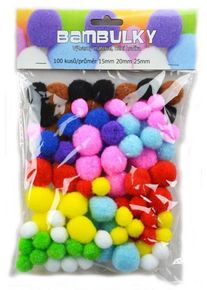 SMT Bambulky - mix barev a velikost&iacute; - 100 ks - POM-1003