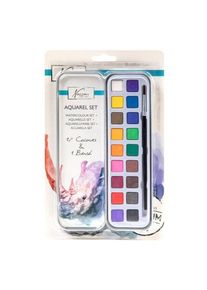 Nassau Akvarelov&yacute; set v plechov&eacute; krabiččce - 18 ks - AR0508/21GE
