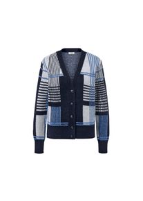 Tchibo - Kardigan z hrub&eacute; pleteniny - pro ženy - vel. M 40/42 - barva: modr&aacute;/kostkovan&yacute;