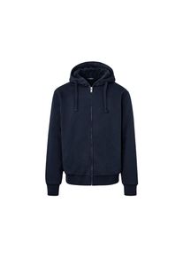 Tchibo - Mikina s kapuc&iacute; a pod&scaron;&iacute;vkou z hebk&eacute;ho ply&scaron;e - pro muže - vel. XL 56/58 - barva: modr&aacute;