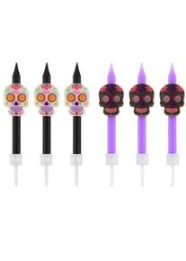 Halloween Dia de los Muertos - Sv��ky s Lebkami 6 ks