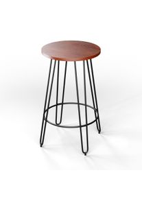 Blumfeldt Bistro stůl Hamilton &Oslash;60cm Dřevěn&yacute; ocelov&yacute; r&aacute;m