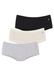 Lascana Ženy Kalhotky světle b&eacute;žov&aacute; / &scaron;ed&yacute; mel&iacute;r / čern&aacute; XS