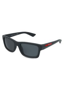 Prada Linea Rossa PS B10S | p&aacute;nsk&eacute; slunečn&iacute; br&yacute;le | Geometric | Obruba: Plast Čern&aacute; | Barva čoček: &Scaron;ed&aacute; Celobarevn&eacute;