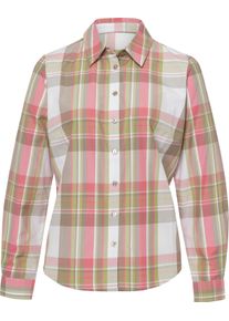 Damske Kostkovan&aacute; halenka s ko&scaron;ilov&yacute;m l&iacute;mcem ecru-plameň&aacute;kov&aacute;-kostka ,velikost 46