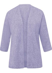 Damske Pleten&yacute; kab&aacute;tek s netop&yacute;ř&iacute;mi ruk&aacute;vy levandulov&aacute;-b&iacute;l&aacute;-mel&iacute;r ,velikost 56