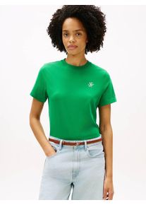 Tommy Hilfiger d&aacute;msk&eacute; zelen&eacute; tričko WW0WW48699MS3 L