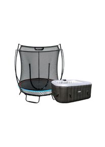Marimex | Trampol&iacute;na Marimex FreeJump 183 cm (ochrann&aacute; s&iacute;ť a kotv&iacute;c&iacute; sada ZDARMA) + V&iacute;řiv&yacute; baz&eacute;n Marimex AQUAMAR 4002 | 19900170