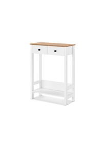 Tchibo - Konzolov&aacute; skř&iacute;ňka se 2 z&aacute;suvkami - barva: b&iacute;l&aacute;