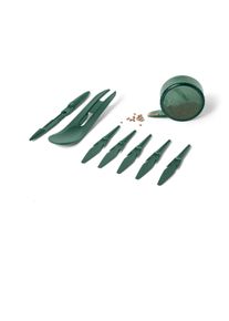 Tchibo - 8d&iacute;ln&aacute; sada př&iacute;slu&scaron;enstv&iacute; pro v&yacute;sev - barva: zelen&aacute;