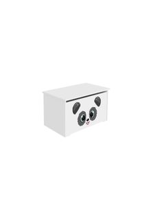 Truhla na hračky Daria b&iacute;l&aacute; s potiskem Panda