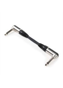 FRONTSTAGE patch kabel, sada dvou kabelů, 6.35 mm jack, 15 cm, textiln&iacute; izolace, zahnut&eacute; konektory