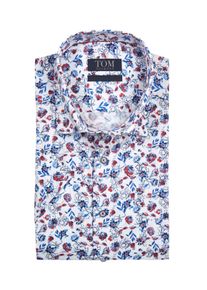 Tom Rusborg OF COPENHAGEN Velk&eacute; Velikosti - Tom Rusborg - Nemačkav&aacute; ko&scaron;ile s kr&aacute;tk&yacute;m ruk&aacute;vem a květinov&yacute;m vzorem - 53 - B&iacute;l&aacute;