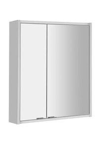 SAPHO BATU galerka 60x71x15cm, 2x LED osvětlen&iacute;, b&iacute;l&aacute; lesk 1141120