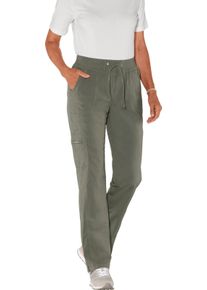 Damske Navl&eacute;kac&iacute; kalhoty s funkčn&iacute;mi kapsami khaki ,velikost 25