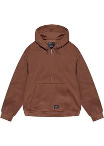 Vintage Industries Norton, zip hoodie , color: Dark Brown , size: L