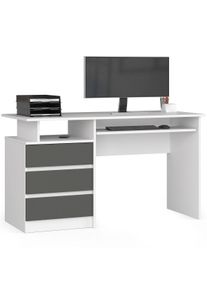PSAC&Iacute; STŮL CLP 135cm PK B&Iacute;L&Yacute; / &Scaron;ED&Yacute;