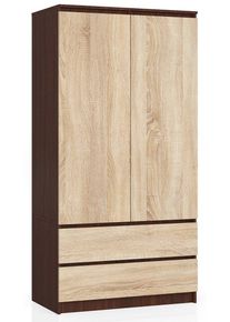 SKŘ&Iacute;Ň S 90 cm 2 DVEŘE 2 Z&Aacute;SUVKY PK WENGE / SONOMA