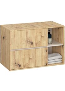 KOUPELNOV&Aacute; SKŘ&Iacute;ŇKA POD UMYVADLO S OTVORY VAMI W90 UM 2SZ 2P DUB ARTISAN / KA&Scaron;M&Iacute;R