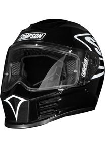Simpsons Simpson Speed 12 O Clock, full face helmet , color: Black/White , size: M
