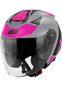Givi X.25 Target, open face helmet women , color: Matt Grey/Pink/Black , size: XS (54)