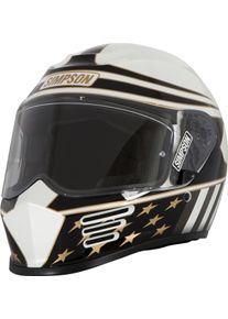 Simpsons Simpson Speed Americana, full face helmet , color: Black/White/Gold , size: M