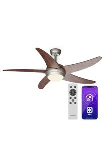 Klarstein Bolero 2 v 1 Smart, stropn&iacute; ventil&aacute;tor, &Oslash; 132 cm, světlo 55 W, d&aacute;lkov&eacute; ovl&aacute;d&aacute;n&iacute;, ovl&aacute;d&aacute;n&iacute; přes aplikaci, dvousměrn&yacute; provoz