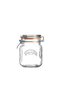 Kilner zavařovac&iacute; sklenice hranat&aacute; s klipem 1 l