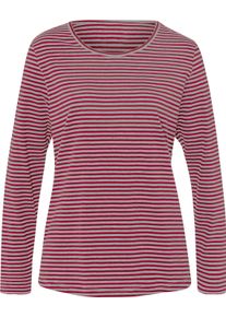 Damske Tričko s dlouh&yacute;m ruk&aacute;vem a proužky z barven&eacute; př&iacute;ze tře&scaron;ňov&aacute;-kamenn&aacute; &scaron;ed&aacute;-proužek ,velikost 42