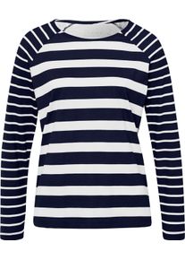 Damske Tričko s dlouh&yacute;m ruk&aacute;vem a proužkovan&yacute;m vzorem n&aacute;mořnick&aacute;-ecru-proužek ,velikost 54