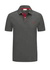 Velk&eacute; Velikosti - Gant - Piqu&eacute; poloko&scaron;ile s kontrastn&iacute;mi detaily a strečem, regular fit - 3XL - Antracit