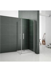 H K Sprchov&yacute; kout SOLO D1 R808, 80x80x185 se dvěma jednokř&iacute;dl&yacute;mi dveřmi, rohov&yacute; vstup SE-SOLOD1R808