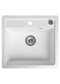 SAPHO Granitov&yacute; vestavn&yacute; dřez mono, 53x50cm, b&iacute;l&aacute; GR1031