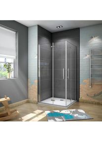 H K Čtvercov&yacute; sprchov&yacute; kout SOLO R111, 110x110 se zalamovac&iacute;mi dveřmi, rohov&yacute; vstup SE-SOLOR111