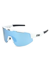 Bliz ZB7004 MATRIX | unisex slunečn&iacute; br&yacute;le | Geometric | Obruba: Plast B&iacute;l&aacute; | Barva čoček: &Scaron;ed&aacute; Zrcadlov&eacute; Modr&eacute;