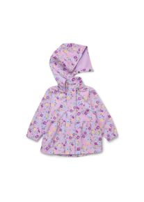 Tchibo - Dětsk&aacute; softshellov&aacute; bunda - pro miminko - vel. 86/92 - barva: fialov&aacute;/květovan&yacute;