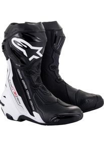 Alpinestars Supertech R Vented, boots perforated , color: Black/White , size: 44 EU