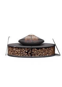 Blumfeldt Firebowl Ebeko 3 v 1, lze použ&iacute;t jako gril nebo stůl, grilovac&iacute; ro&scaron;t + ochrana proti jiskr&aacute;m