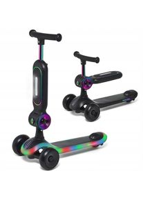 Raven Lumiloo Black / Neo Chrome dětsk&aacute; koloběžka 2v1