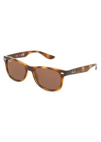 Ray-Ban Junior RJ 9052S NEW WAYFARER | unisex slunečn&iacute; br&yacute;le | Čtvercov&yacute; | Obruba: Plast hněd&aacute; | Barva čoček: Hněd&aacute; Celobarevn&eacute;