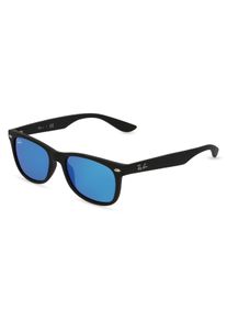 Ray-Ban Junior RJ 9052S NEW WAYFARER | unisex slunečn&iacute; br&yacute;le | Čtvercov&yacute; | Obruba: Plast Čern&aacute; | Barva čoček: Modr&aacute; Celobarevn&eacute;