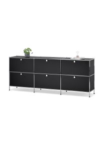 Tchibo - Odkl&aacute;dac&iacute; skř&iacute;ňka CN3 se 6 v&yacute;klopn&yacute;mi dv&iacute;řky - barva: čern&aacute;